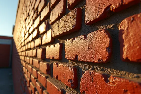 Close-up textured shot of weathered red brickwork in Midtown Reno representing the beauty of restoration and time.