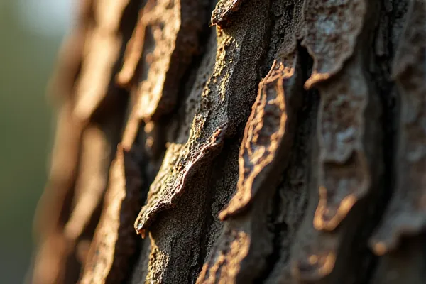 Extreme macro of deeply textured Jeffrey Pine bark scales symbolizing protection and wisdom within the family unit.